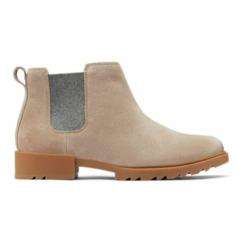 Brand New SOREL Women's Emelie 2 Chelsea Waterproof Taupe Leather Boots - Picture 3 of 7